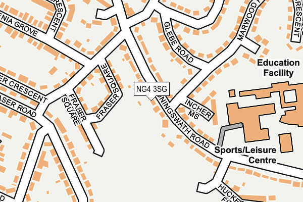 NG4 3SG map - OS OpenMap – Local (Ordnance Survey)