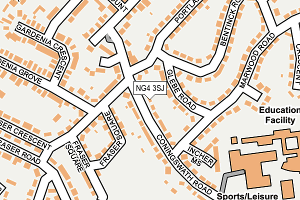 NG4 3SJ map - OS OpenMap – Local (Ordnance Survey)