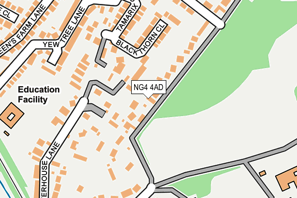 NG4 4AD map - OS OpenMap – Local (Ordnance Survey)