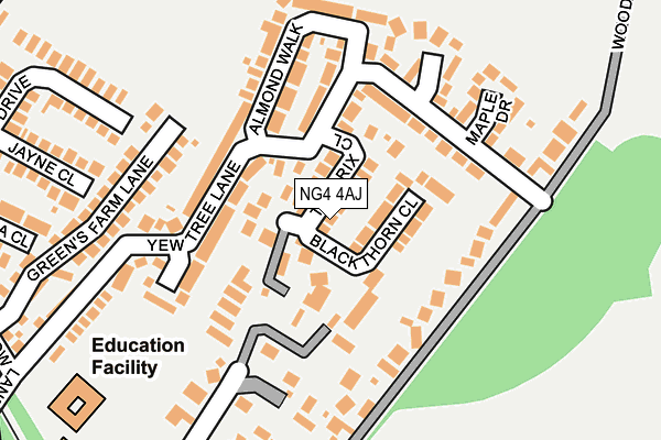 NG4 4AJ map - OS OpenMap – Local (Ordnance Survey)