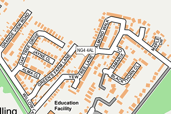 NG4 4AL map - OS OpenMap – Local (Ordnance Survey)