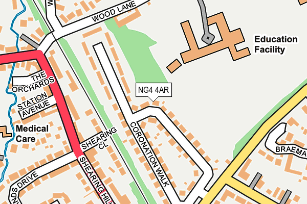 NG4 4AR map - OS OpenMap – Local (Ordnance Survey)