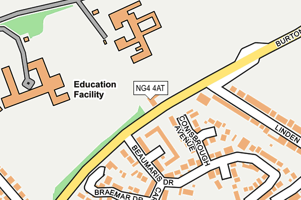 NG4 4AT map - OS OpenMap – Local (Ordnance Survey)