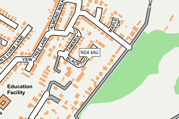 NG4 4AU map - OS OpenMap – Local (Ordnance Survey)