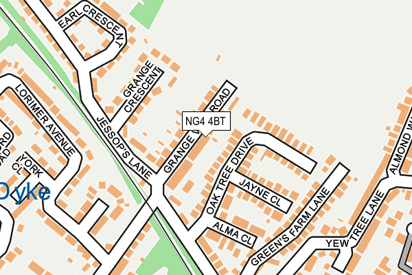 NG4 4BT map - OS OpenMap – Local (Ordnance Survey)