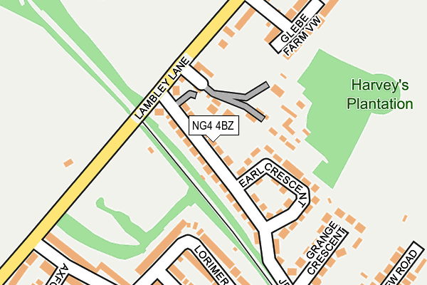 NG4 4BZ map - OS OpenMap – Local (Ordnance Survey)