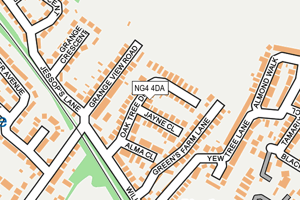 NG4 4DA map - OS OpenMap – Local (Ordnance Survey)