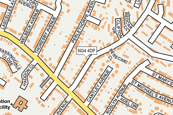 NG4 4DP map - OS OpenMap – Local (Ordnance Survey)