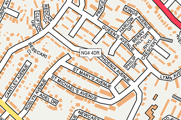 NG4 4DR map - OS OpenMap – Local (Ordnance Survey)