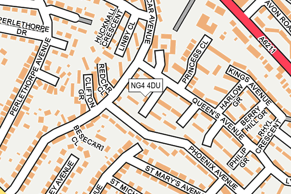 NG4 4DU map - OS OpenMap – Local (Ordnance Survey)
