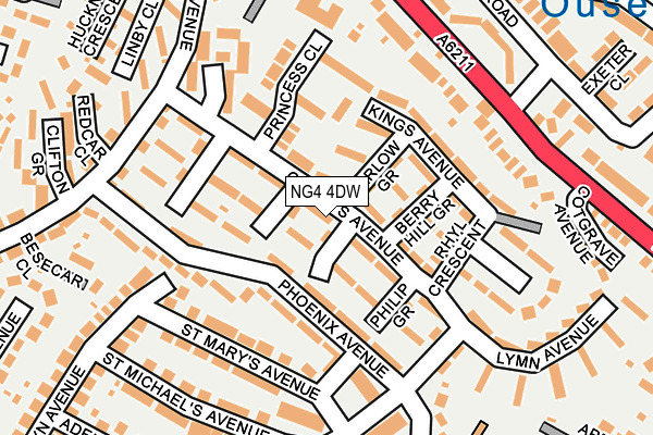 NG4 4DW map - OS OpenMap – Local (Ordnance Survey)