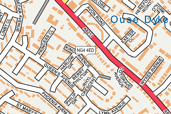 NG4 4ED map - OS OpenMap – Local (Ordnance Survey)