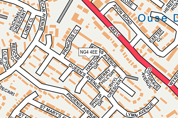 NG4 4EE map - OS OpenMap – Local (Ordnance Survey)