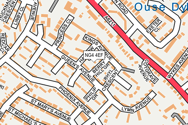 NG4 4EF map - OS OpenMap – Local (Ordnance Survey)