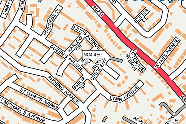 NG4 4EG map - OS OpenMap – Local (Ordnance Survey)