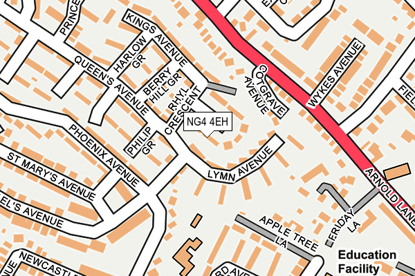 NG4 4EH map - OS OpenMap – Local (Ordnance Survey)