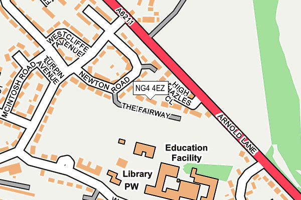 NG4 4EZ map - OS OpenMap – Local (Ordnance Survey)