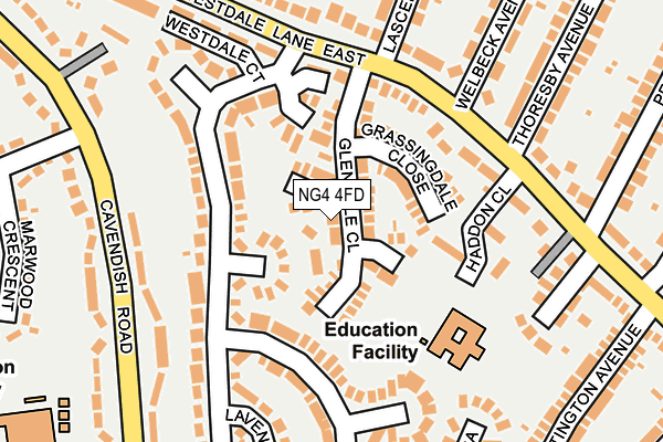 NG4 4FD map - OS OpenMap – Local (Ordnance Survey)