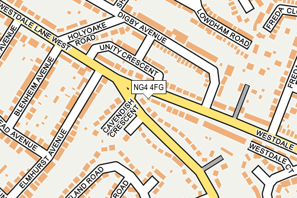 NG4 4FG map - OS OpenMap – Local (Ordnance Survey)