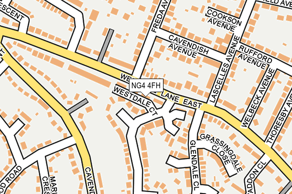 NG4 4FH map - OS OpenMap – Local (Ordnance Survey)