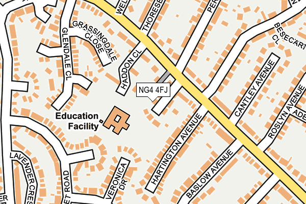 NG4 4FJ map - OS OpenMap – Local (Ordnance Survey)