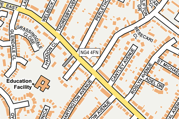 NG4 4FN map - OS OpenMap – Local (Ordnance Survey)