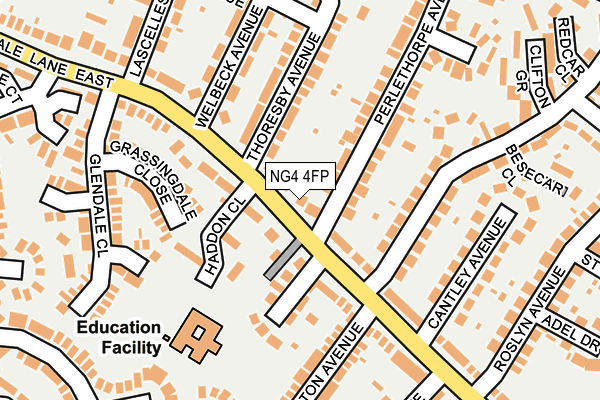 NG4 4FP map - OS OpenMap – Local (Ordnance Survey)