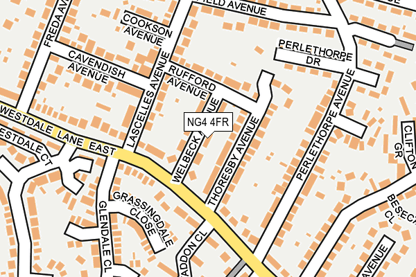 NG4 4FR map - OS OpenMap – Local (Ordnance Survey)