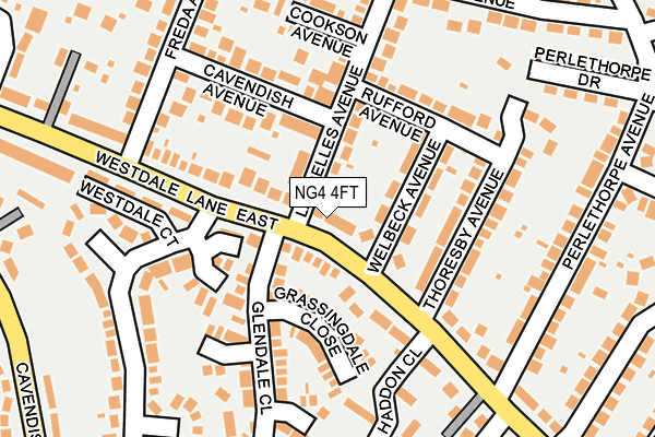 NG4 4FT map - OS OpenMap – Local (Ordnance Survey)