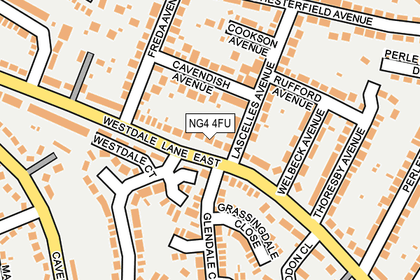 NG4 4FU map - OS OpenMap – Local (Ordnance Survey)