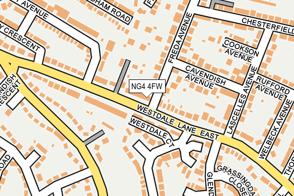 NG4 4FW map - OS OpenMap – Local (Ordnance Survey)