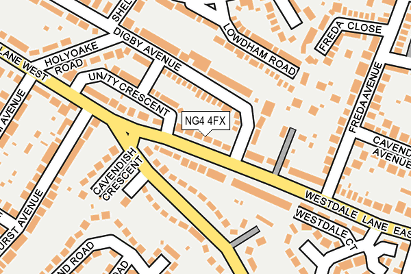 NG4 4FX map - OS OpenMap – Local (Ordnance Survey)