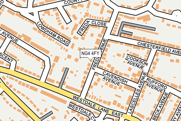 NG4 4FY map - OS OpenMap – Local (Ordnance Survey)