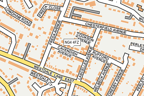 NG4 4FZ map - OS OpenMap – Local (Ordnance Survey)