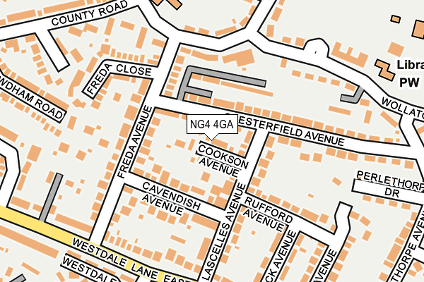 NG4 4GA map - OS OpenMap – Local (Ordnance Survey)