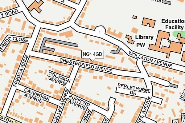 NG4 4GD map - OS OpenMap – Local (Ordnance Survey)