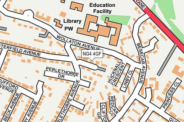 NG4 4GF map - OS OpenMap – Local (Ordnance Survey)