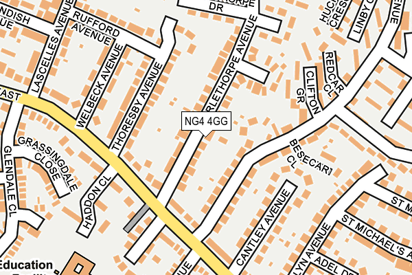 NG4 4GG map - OS OpenMap – Local (Ordnance Survey)