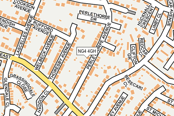 NG4 4GH map - OS OpenMap – Local (Ordnance Survey)