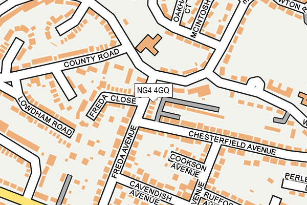 NG4 4GQ map - OS OpenMap – Local (Ordnance Survey)