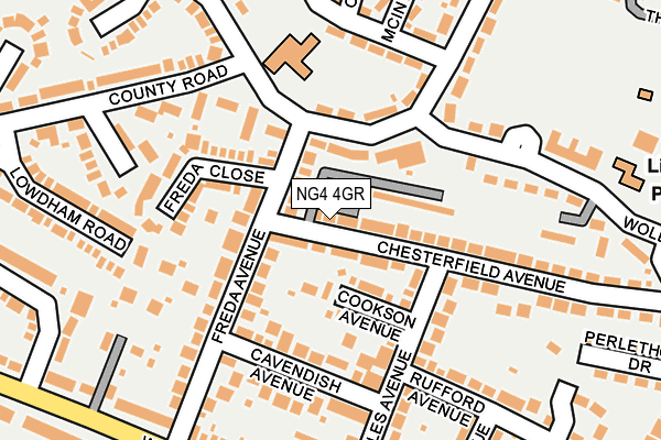 NG4 4GR map - OS OpenMap – Local (Ordnance Survey)