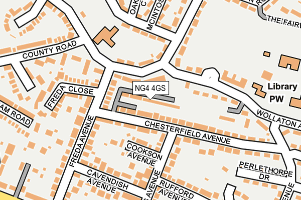 NG4 4GS map - OS OpenMap – Local (Ordnance Survey)