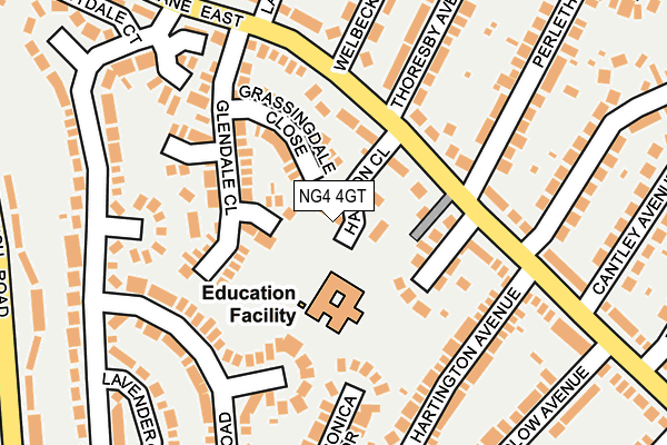 NG4 4GT map - OS OpenMap – Local (Ordnance Survey)