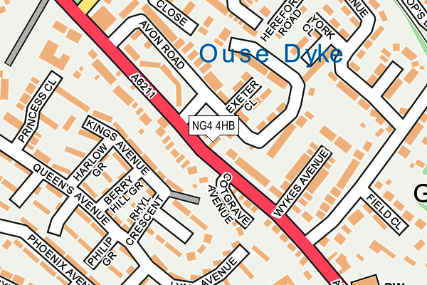 NG4 4HB map - OS OpenMap – Local (Ordnance Survey)