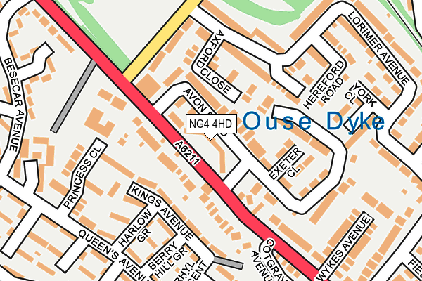 NG4 4HD map - OS OpenMap – Local (Ordnance Survey)