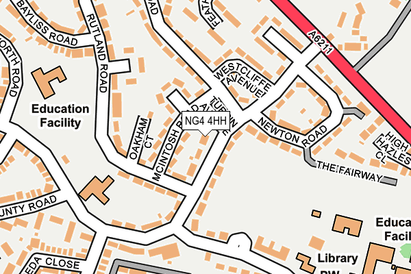 NG4 4HH map - OS OpenMap – Local (Ordnance Survey)