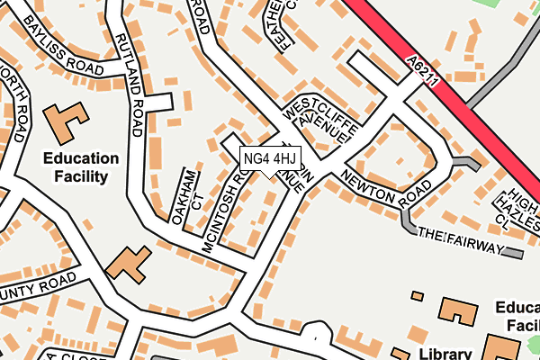 NG4 4HJ map - OS OpenMap – Local (Ordnance Survey)