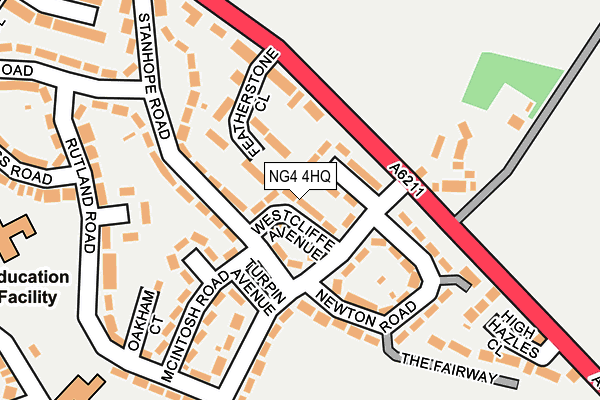 NG4 4HQ map - OS OpenMap – Local (Ordnance Survey)