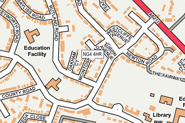 NG4 4HR map - OS OpenMap – Local (Ordnance Survey)