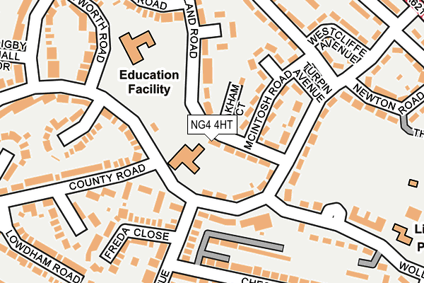 NG4 4HT map - OS OpenMap – Local (Ordnance Survey)